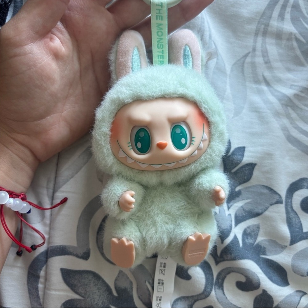 authentic Mint Green labubu have a seat collection